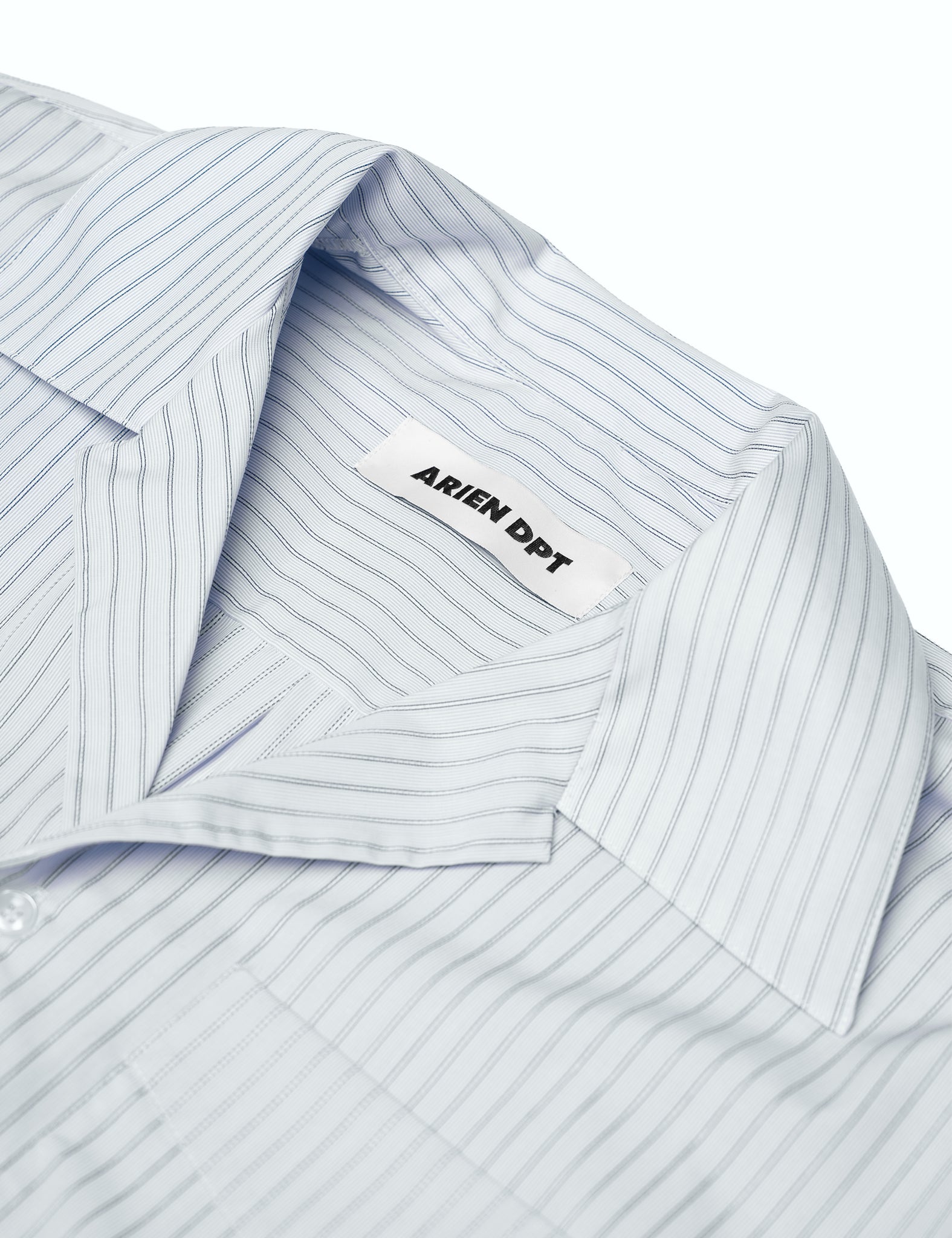 Cotton Shirt - Light Blue Pinstripe