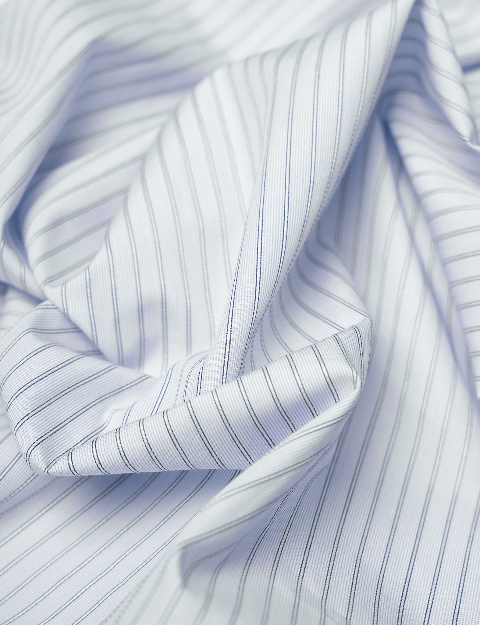 Cotton Shirt - Light Blue Pinstripe