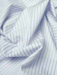 Cotton Shirt - Light Blue Pinstripe