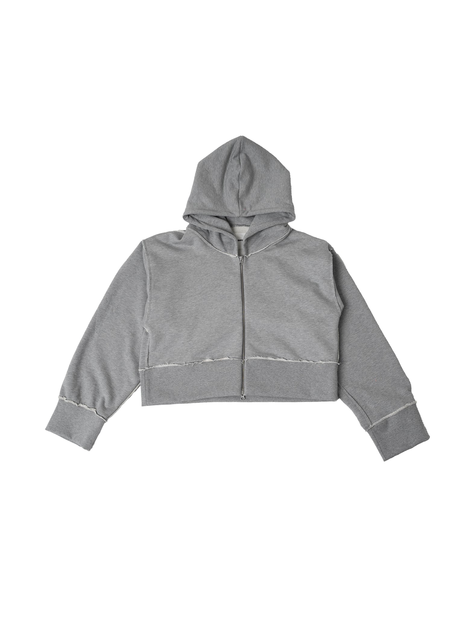 Reverse Zip Hoodie - Heather Grey