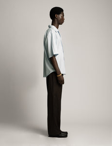 Cotton Shirt - Light Blue Pinstripe