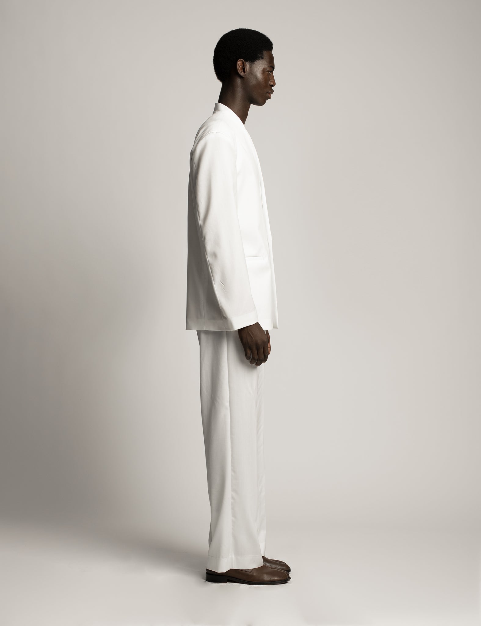 Fresco Lana Suit Jacket - White