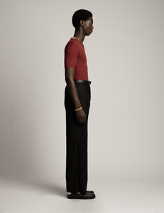 V-Neck Tee - Burgundy