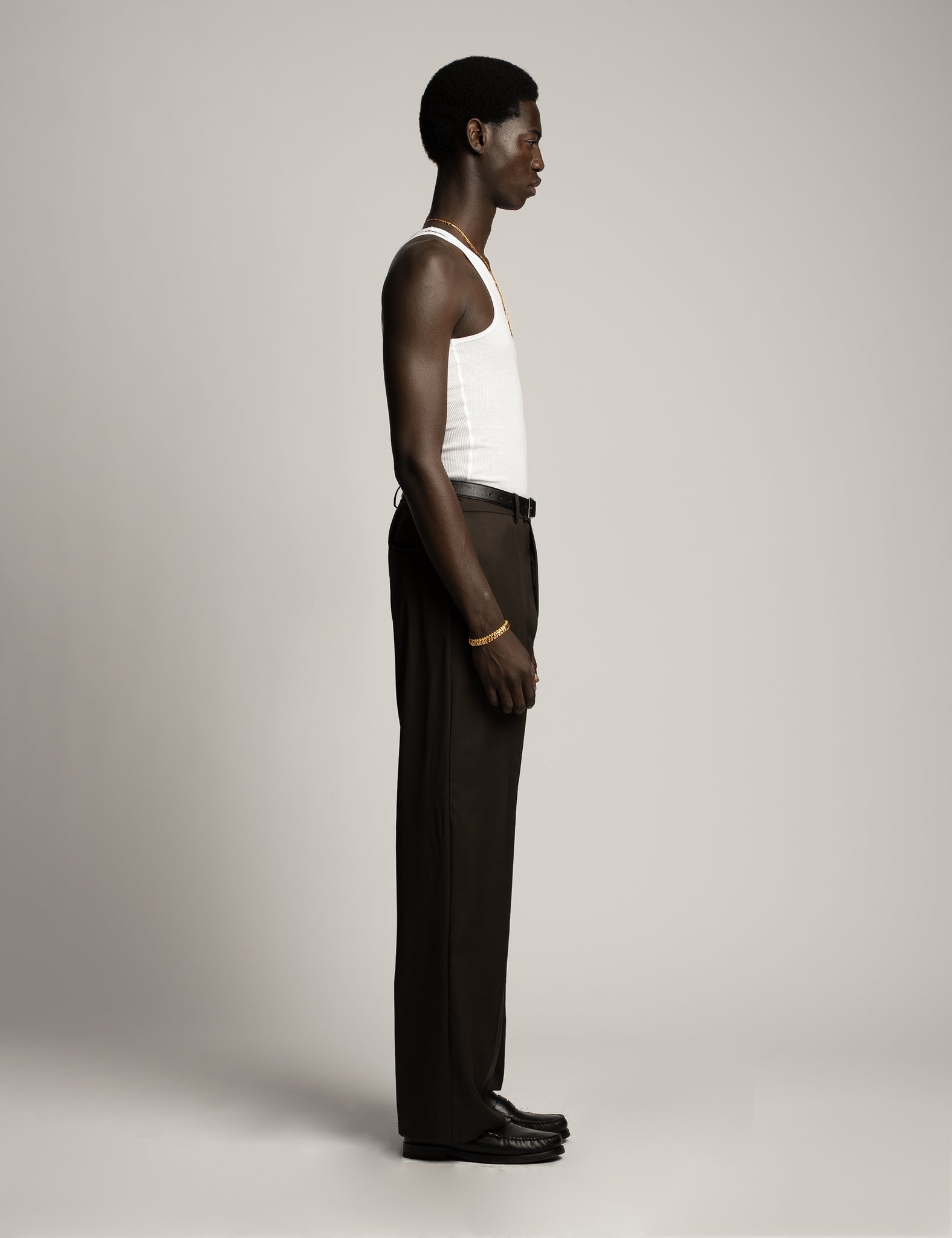 Fresco Lana Trousers - Brown