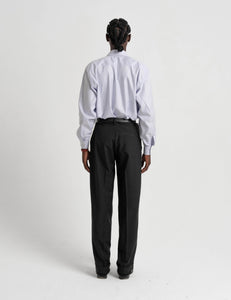 Classic Wool Trousers - Black Pinstripe