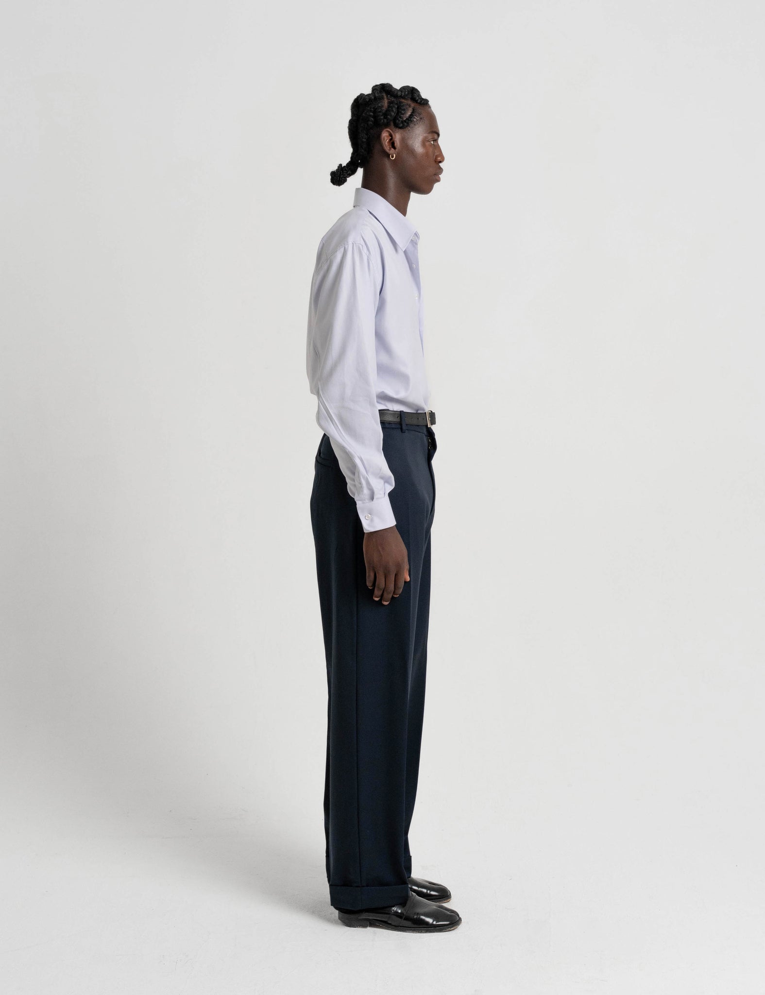 Classic Wool Trousers - Navy