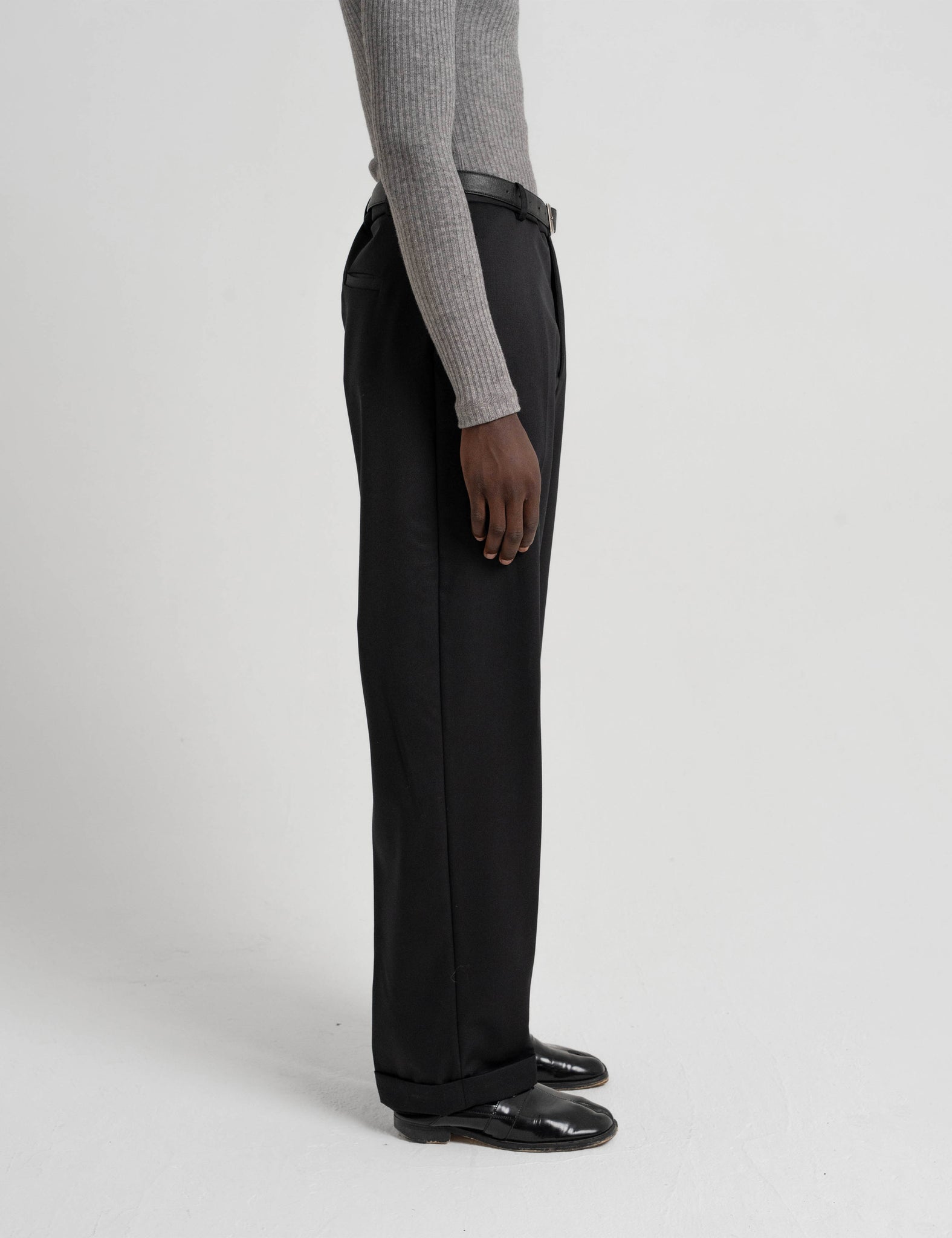 Classic Wool Trousers - Black