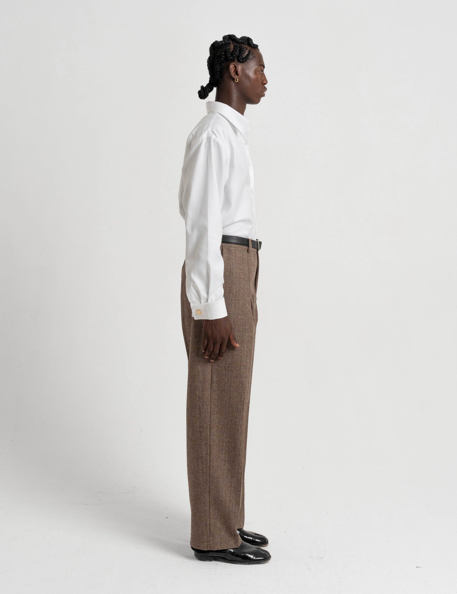 Pleated Wool Trousers - Mocha