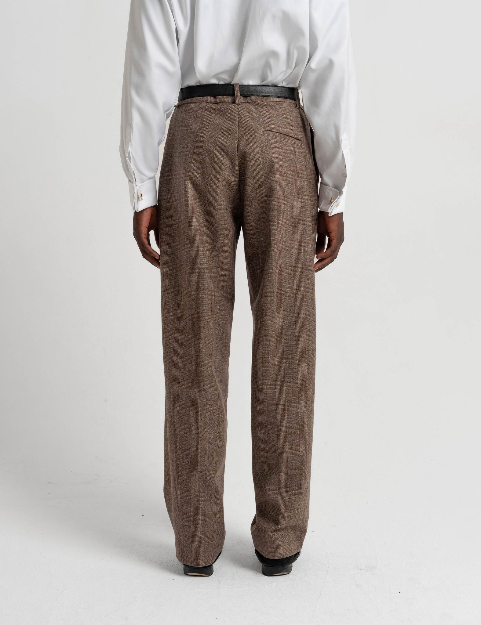 Pleated Wool Trousers - Mocha