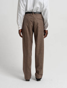Pleated Wool Trousers - Mocha