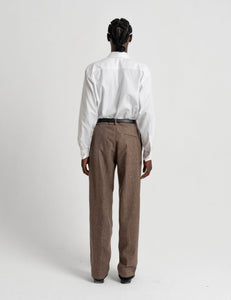 Pleated Wool Trousers - Mocha