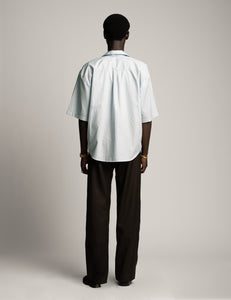 Cotton Shirt - Light Blue Pinstripe