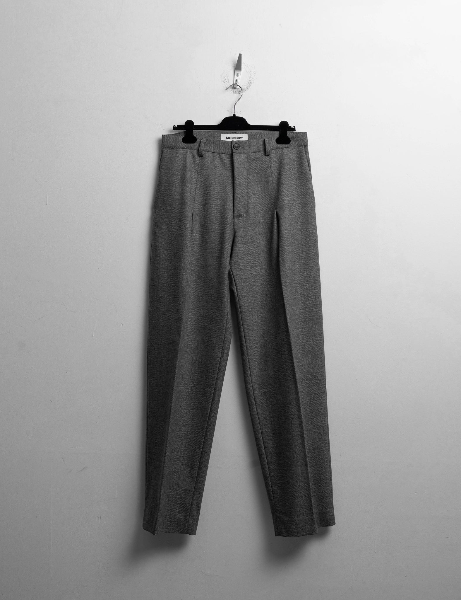 Pleated Wool Trousers - Grey