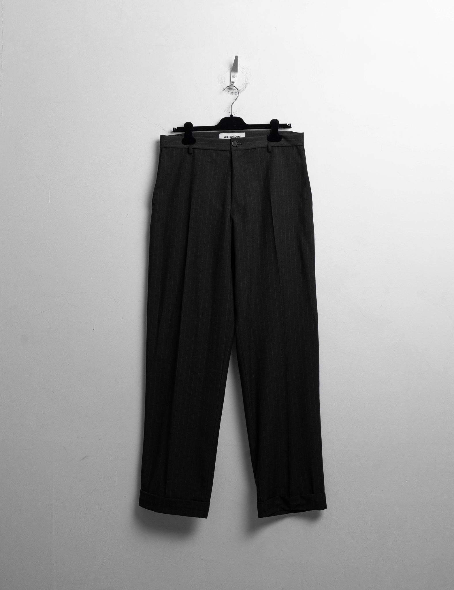 Classic Wool Trousers - Black Pinstripe
