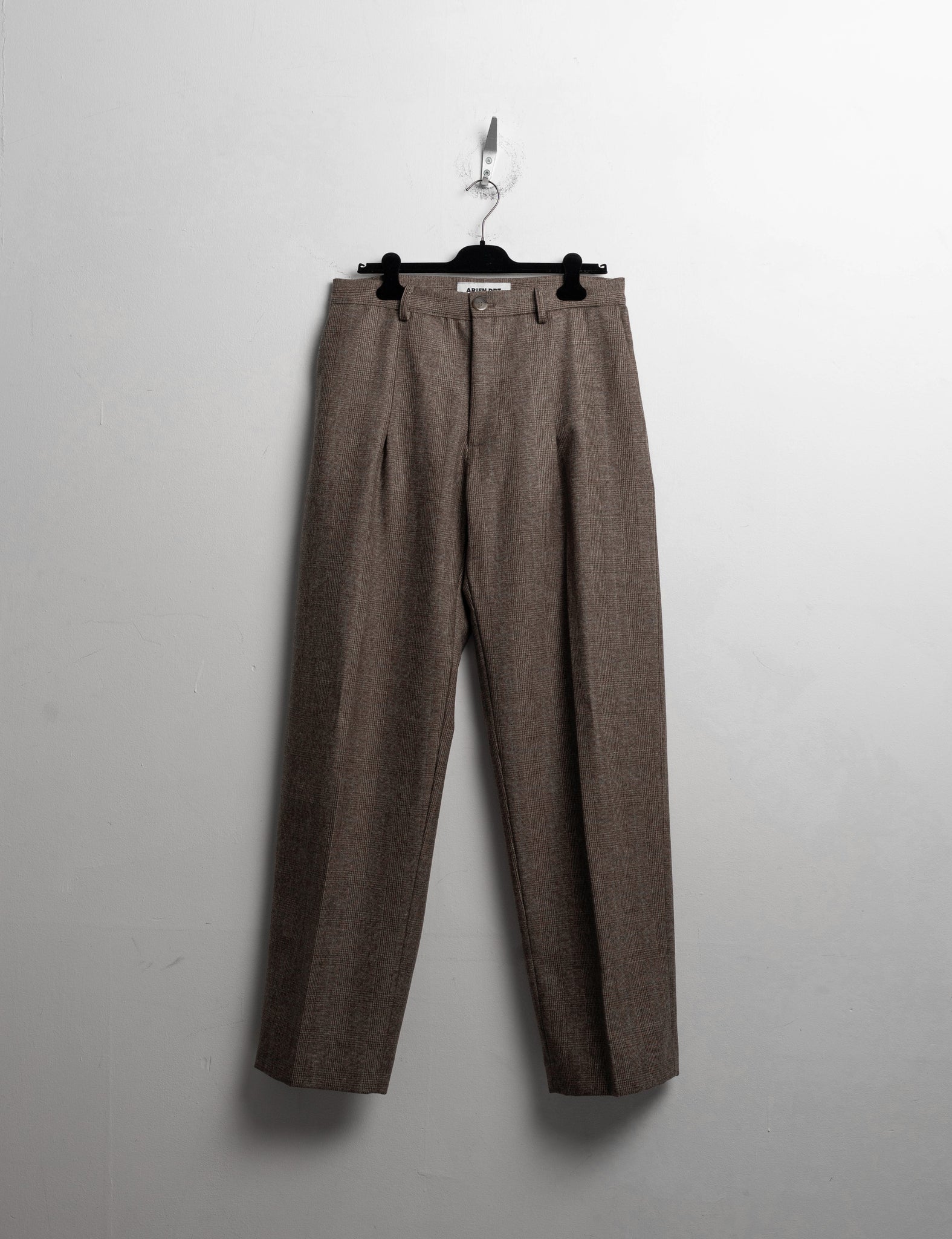 Pleated Wool Trousers - Mocha