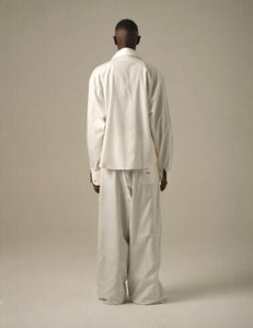 Double Pleated Trousers - Cream