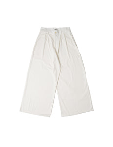 Double Pleated Trousers - Cream