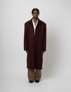 Wool/Cashmere Coat - Cherry Red