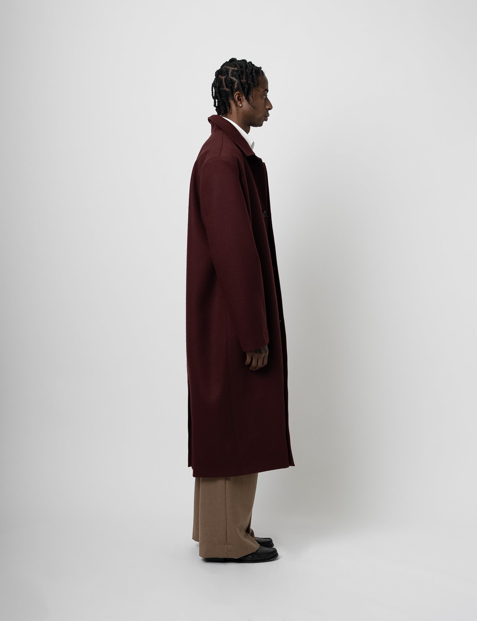 Wool/Cashmere Coat - Cherry Red