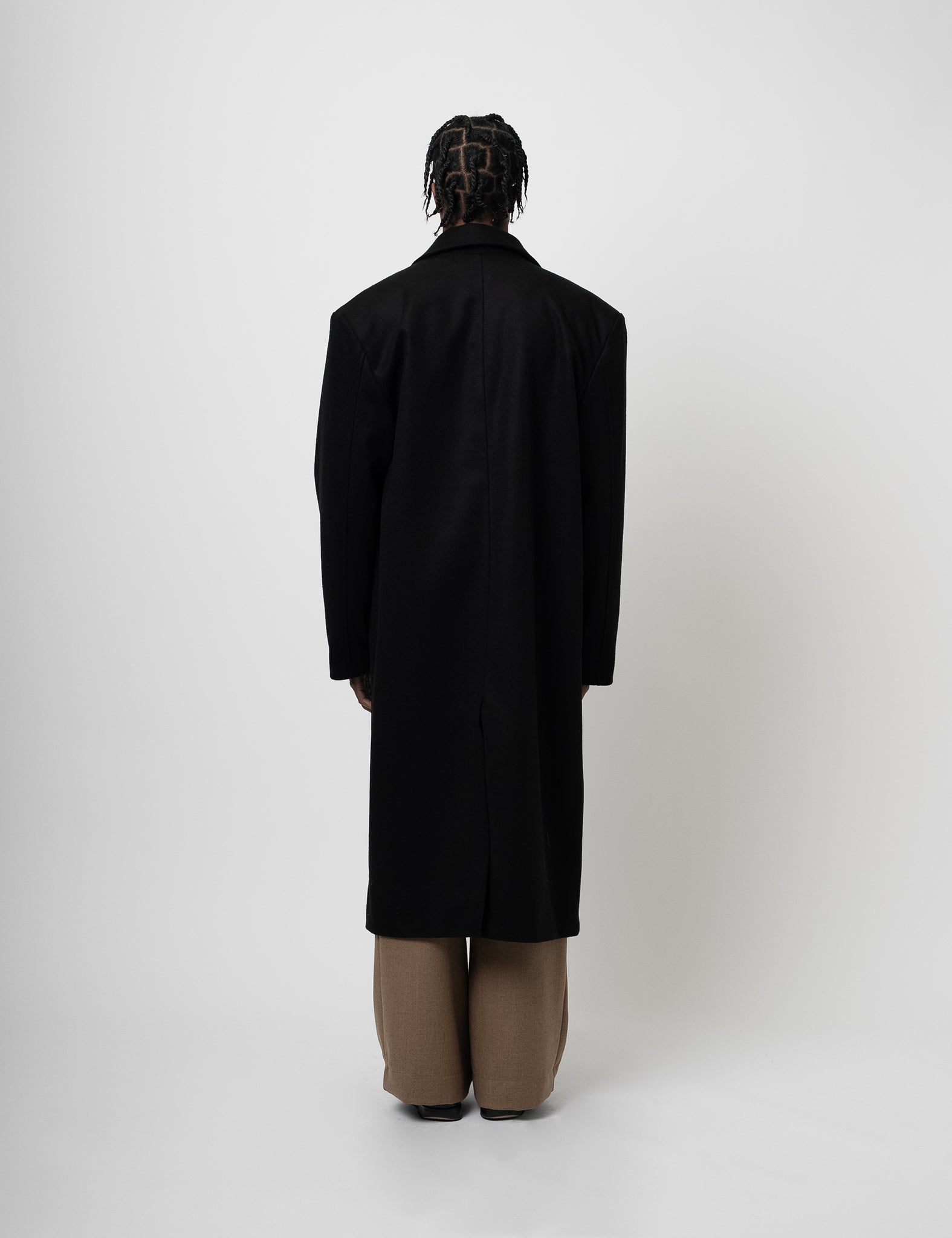 Wool/Cashmere Coat - Black