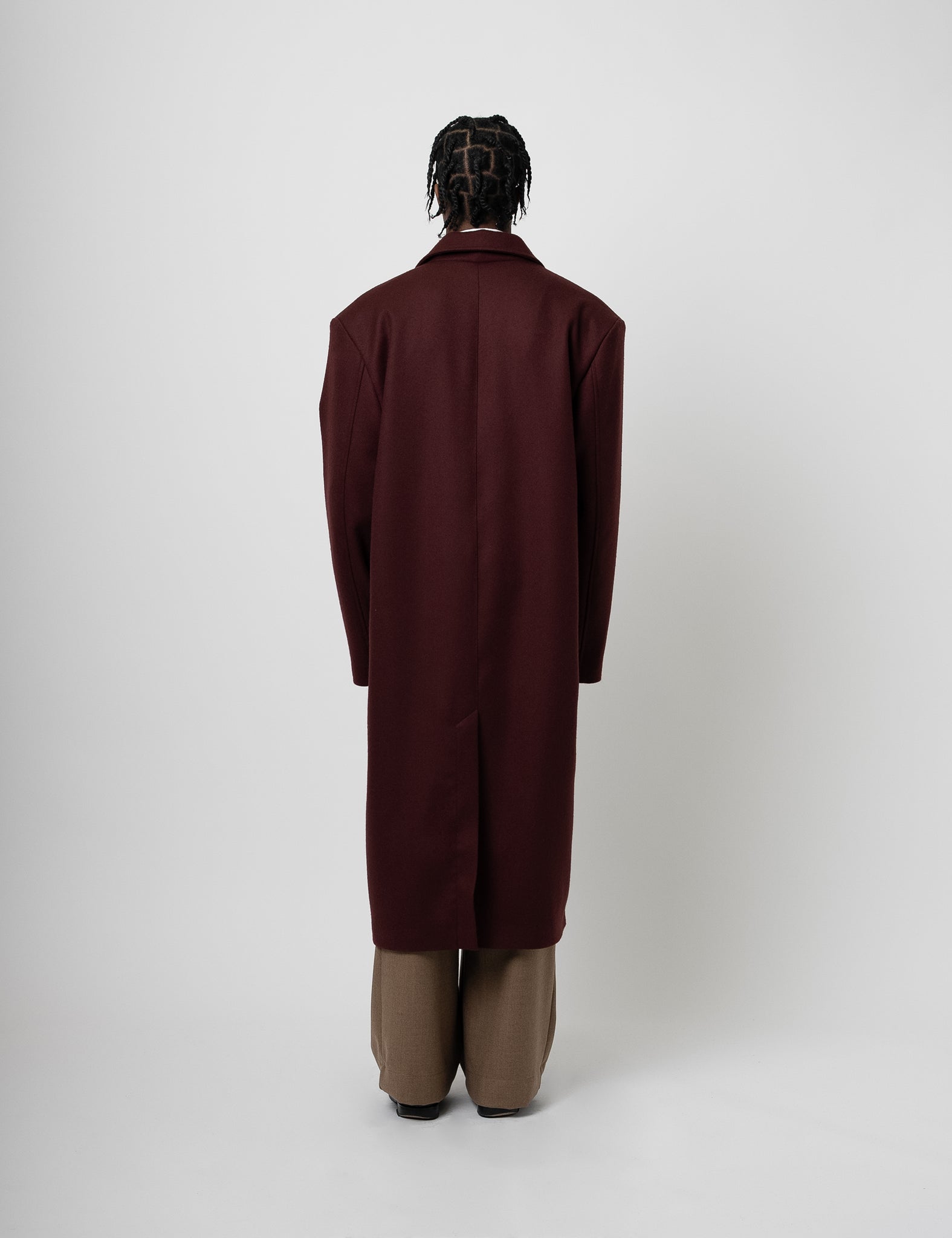 Wool/Cashmere Coat - Cherry Red